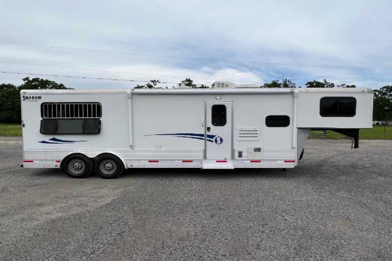 Used 2019 Shadow 8310GLQ 3 Horse Trailer with 10′ Short Wall
